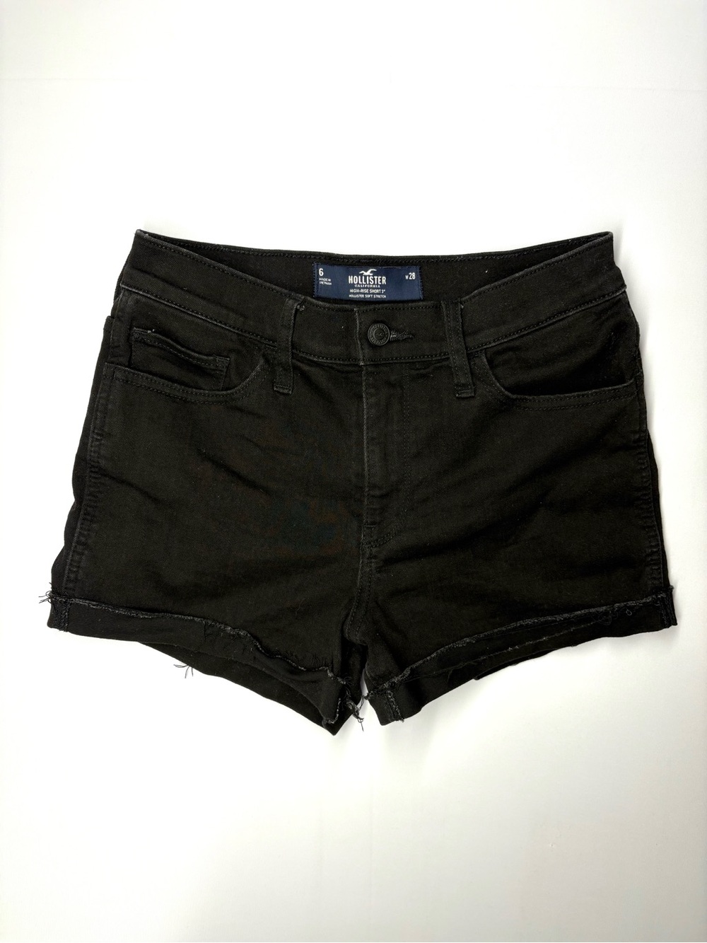Hollister Women's Black Denim Cutoff Shorts